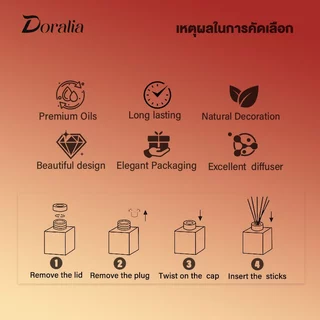Doralia กลิ่นโรงแรมหรู 200ml น้ำมันหอมระเหย หอมติดทนนาน ชุดเซ็ต แต่งบ้าน น้ำหอมปรับอากาศ ของขวัญ เลือกได้หลายกลิ่น
