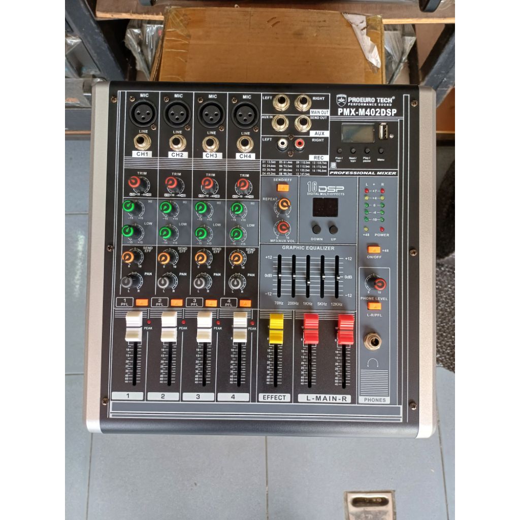 พาวเวอร์ MIXER โปรยูโรเทค PMX-M402DSP USB บูธูท 200W X 200W.
