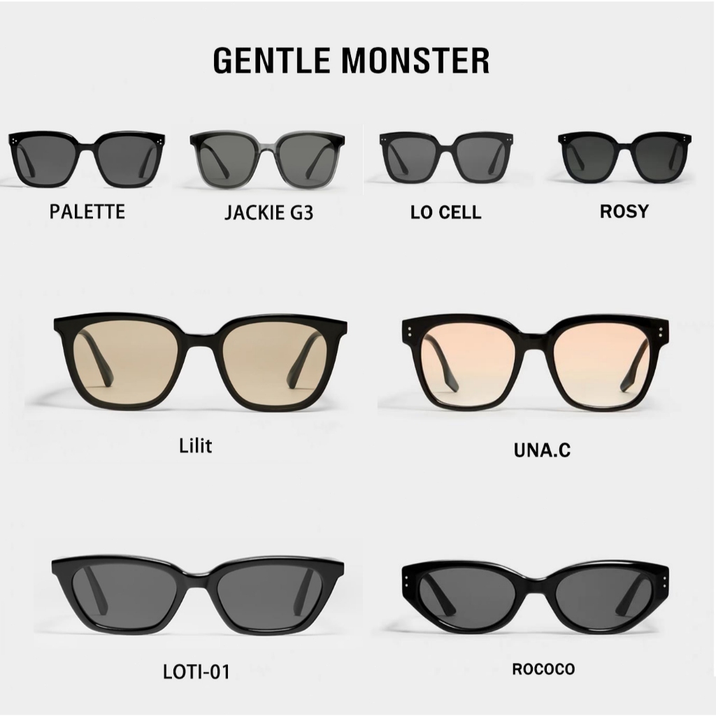 (จัดส่งจากกรุงเทพ)แว่นกันแดด Gentle Monster EVEW ROCOCO สไตล์เดียวกันสำหรับผู้ชายและผู้หญิง สีดำLILIT