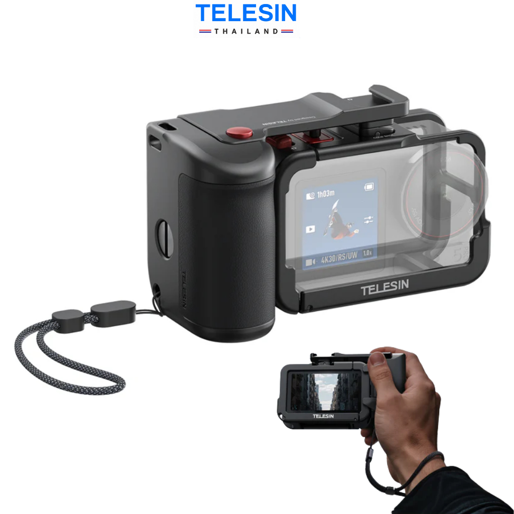 TELESIN DJI Osmo Action 5Pro / 4 / 3 Street Grip Kit ชุดกริปจับกล้องแอคชั่น