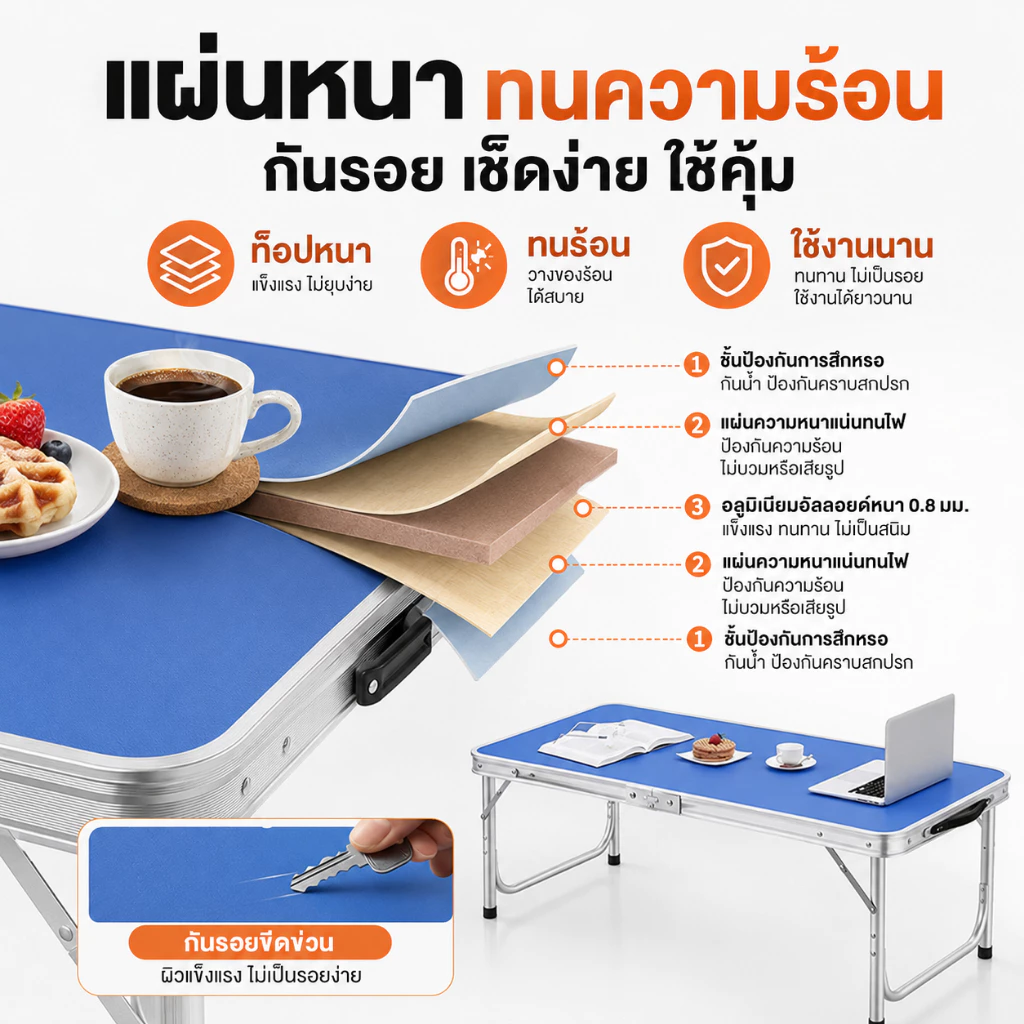 COS โต๊ะพับพกพา ขนาด 120 ซม. thumbnail 9