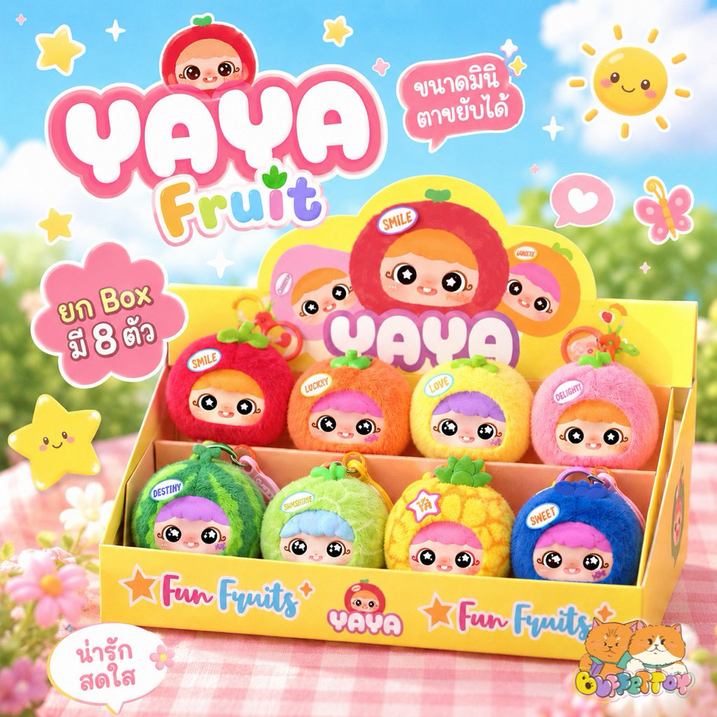 [ 🇹🇭พร้อมส่งในไทย ] Yaya V2 ยกbox 8 ตัว ขนาดมินิ Yaya Fruit