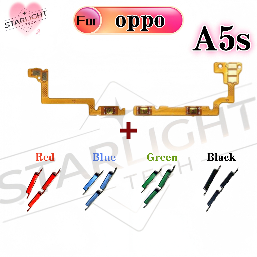 แพรสวิตช์ ปุ่มสวิทนอก ปุ่มเปิดปิด ปุ่มนอก สําหรับ oppo a5s