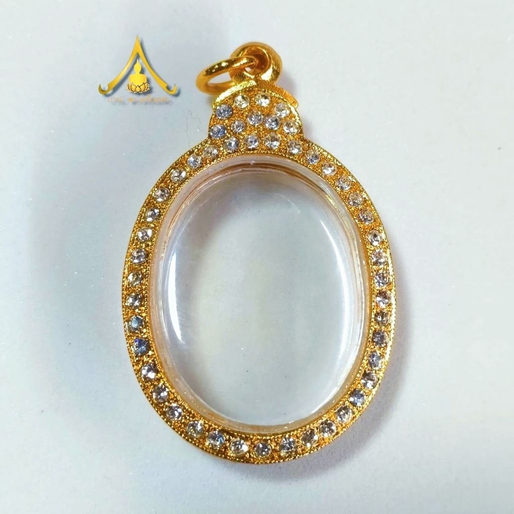กรอบพระ กรอบพระทรงรูปไข่ และพระขนาดใกล้เคียง ทองสูตรอิตาลี หลังลายไทย
