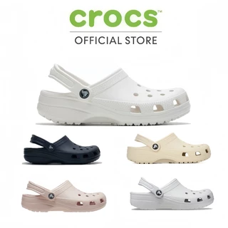 Crocs Classic Clog รองเท้าแตะ รองเท้าลำลองผู้ใหญ่.ที่มีอยู่ ขาว/ชมพู/เถ้าถ่าน/โบนไวท์/ดำ