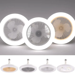 พัดลม E27 โคมไฟเพดาน LED โคมไฟพัดลมเพดาน พัดลมเพดาน นํา ไฟพัดลมอโรมาเทอราพี พัดลมติดเพดานพร้อมหลอด Led 3อิน1 ปิดเสียง