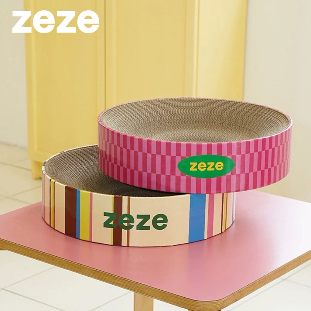 [พร้อมส่ง] zeze | Scratching board ที่นอนลับเล็บแมวทรงอ่าง