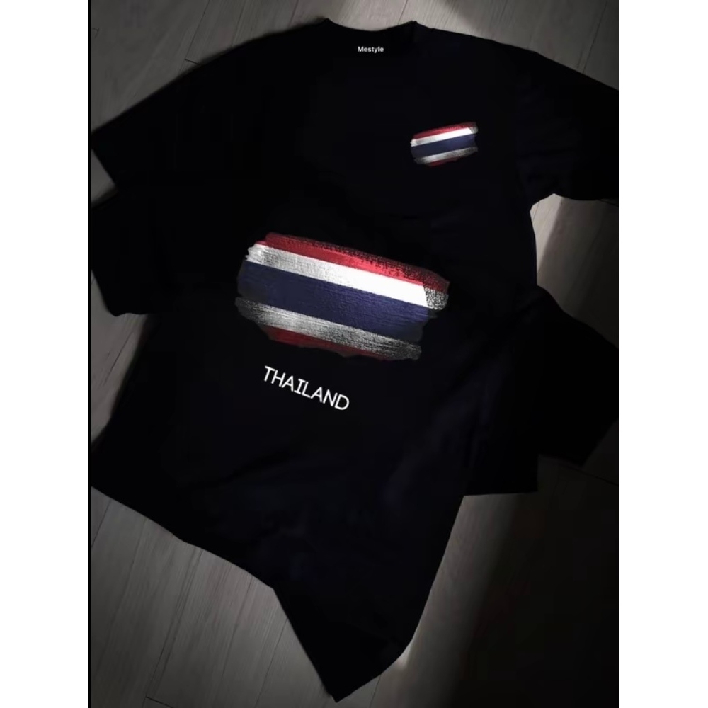 เสื้อ Cotton100 Thailand สกรีนหน้า-หลัง A1887-A1967 แขนสั้น