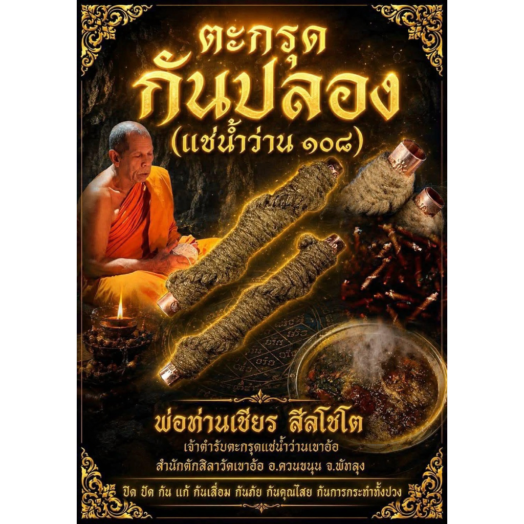 ตะกรุดกันปลองวัดเขาอ้อ รับมือจากวัดโดยตรง