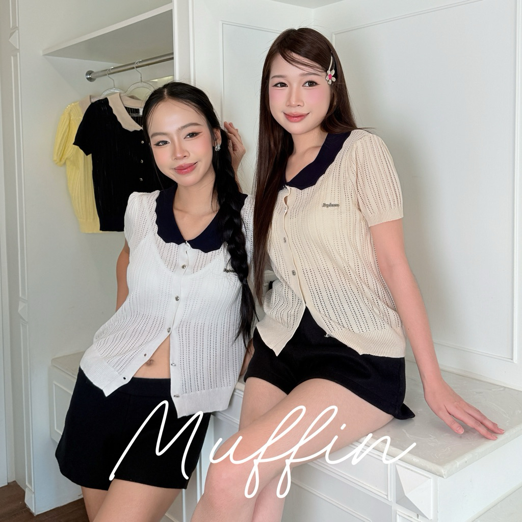 JAYLEEN&CO | เสื้อไหมพรมผ้าทอฉลุ รุ่น Muffin Top