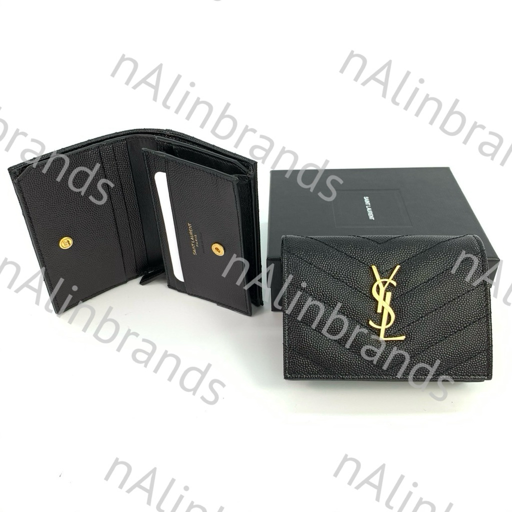 nAlinbrands 🇹🇭พร้อมส่ง New100%💯✅Ysl Bi fold wallet