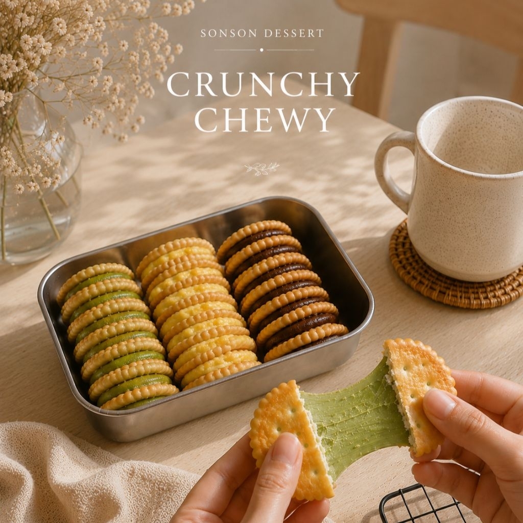 SONSON CRUNCHY CHEWY แครกเกอร์ไส้หนึบ (7ชิ้น)