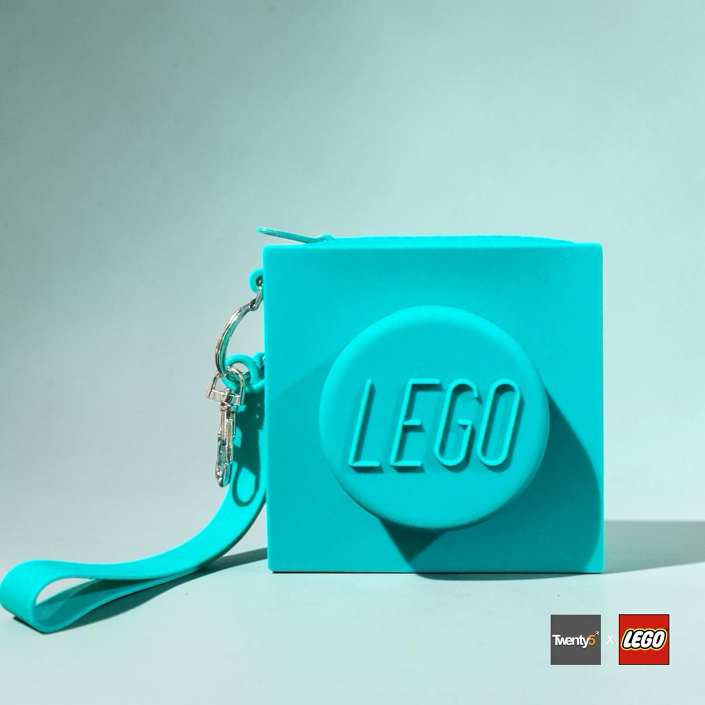 Lego 113566 Silicone Purse Teal กระเป๋าใส่เหรียญสุดน่ารัก ลิขสิทธิ์แท้จาก Lego