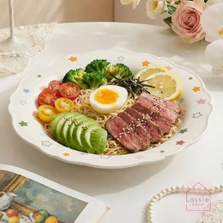 🎁⭐ Color Star Ceramic Gift Set ชุดจานชามเซรามิกลายดาว มาพร้อมกล่อง ของขวัญขึ้นบ้านใหม่ เข้าไมโครเวฟและเครื่องล้างจานได้