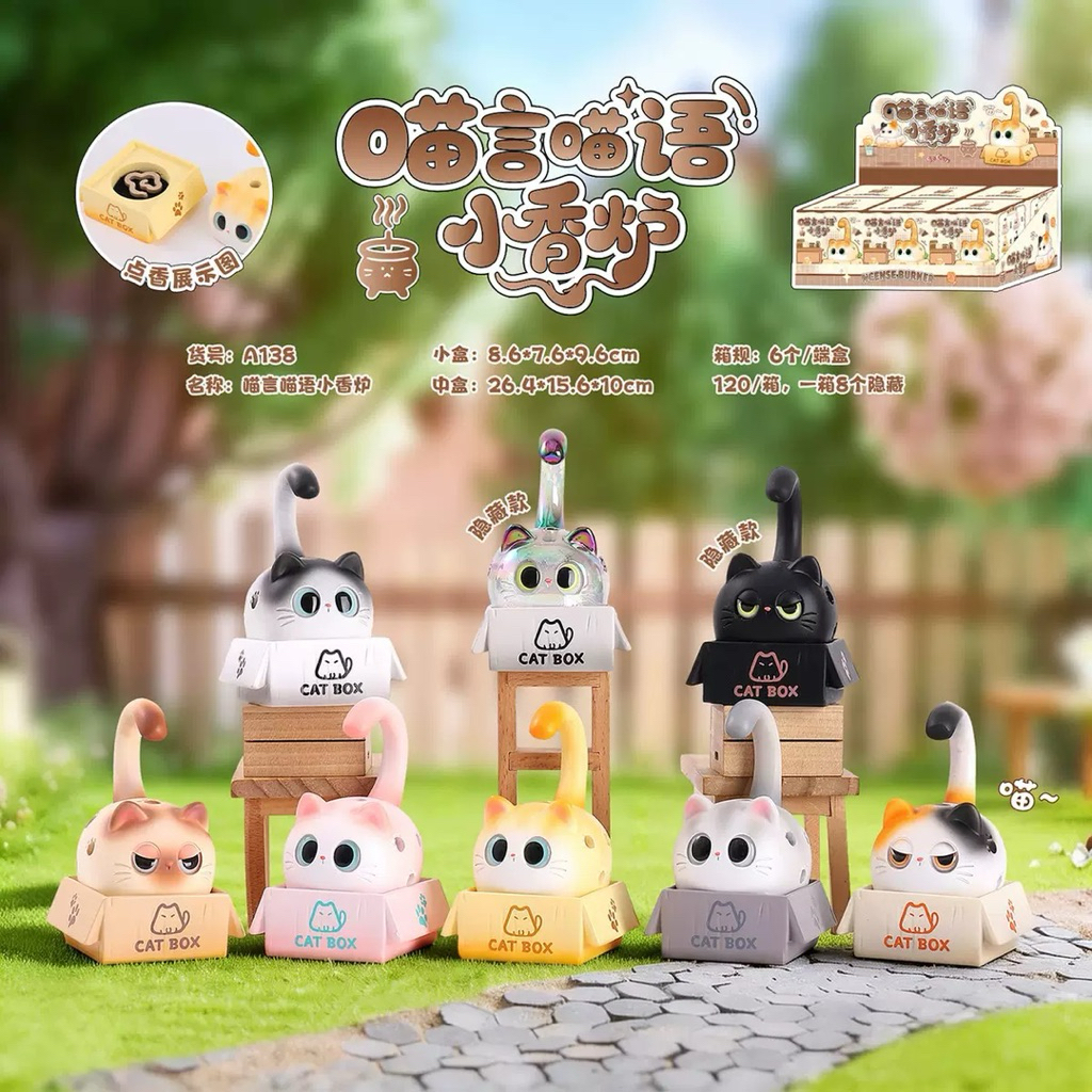 (ย149)โมเดล : Honey Cat Meow Talk Incense Burner Series Blind Box