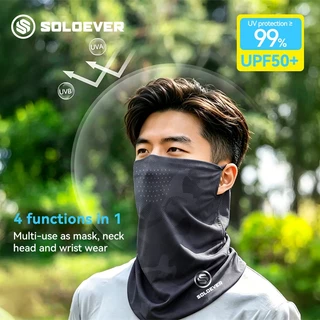 soloever UV100+ หน้ากากผ้าลายพราง ป้องกันแสงแดด เหมาะสำหรับปั่นจักรยาน แห้งเร็ว และระบายอากาศได้ดี