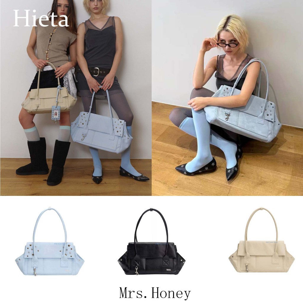 『 Mrs.Honey』 พร้อมส่ง ✈️Hieta ฤดูใบไม้ผลิและฤดูร้อนใหม่หมุดหวานความจุขนาดใหญ่เดินทางกระเป๋าโท้ตรักแร้อเนกประสงค์