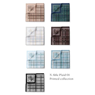 N Able Plaid 01 collection hijab ลาย Plaid ที่มี logo N Able ซ่อนอยู่ ผ้าคลุมขนาด 115*115cm [N Able Style]