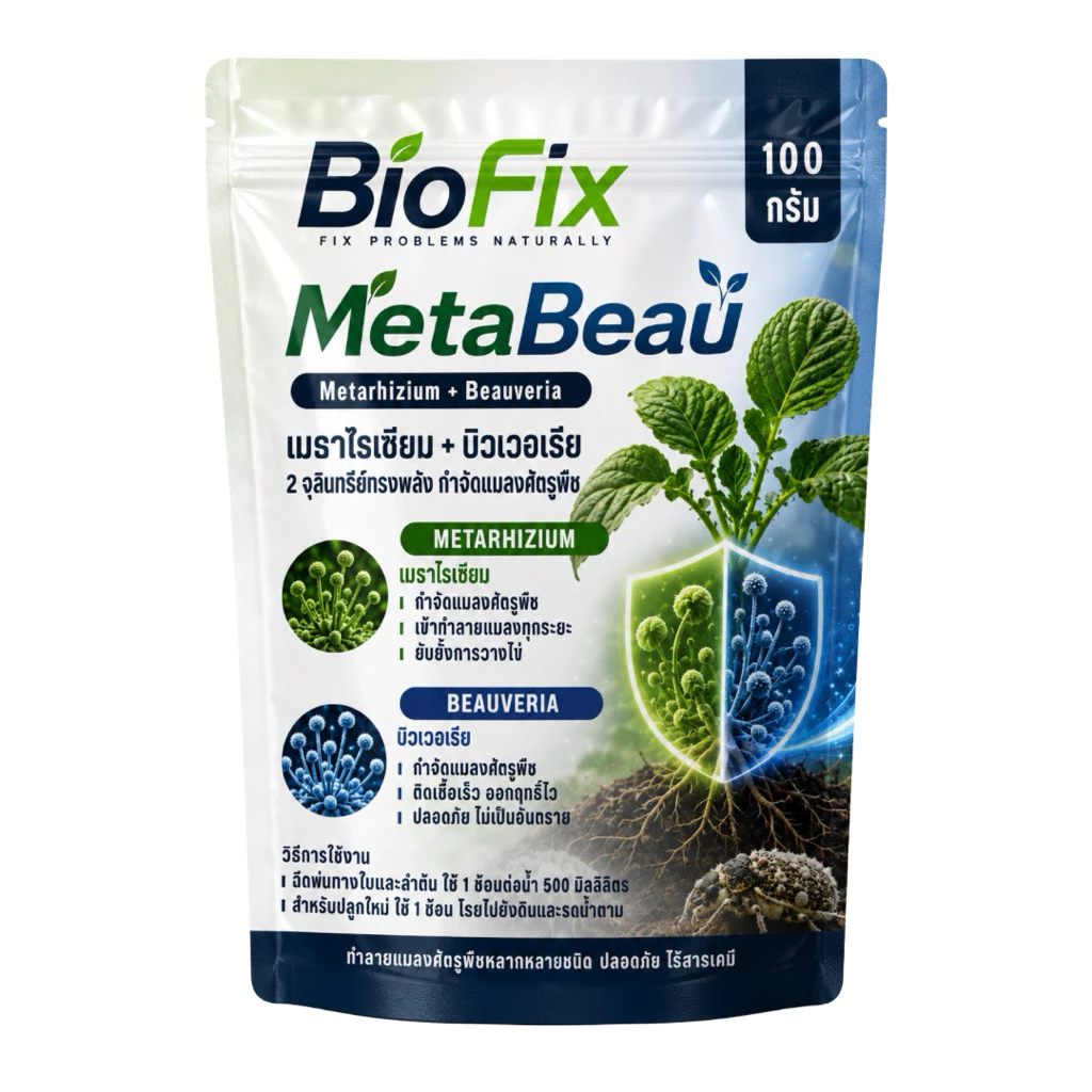 BioFix MetaBeau เมธาไรเซียม ผสม บิวเวอร์เรีย 50g. 100g.