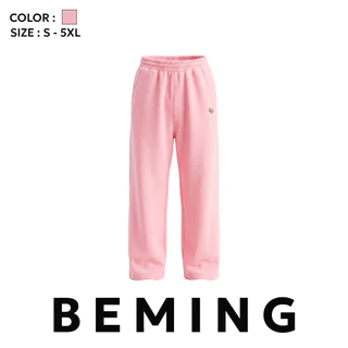 Bemingpants089(S-5XL)-Umji Pants - กางเกงวอร์มทรงปล่อยดีไซน์เรียบมินิมอลใส่ได้ทุกวัน