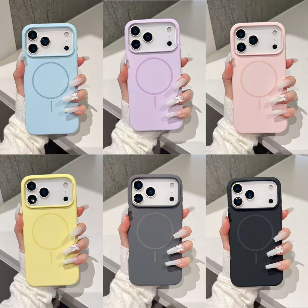 เคส For iPhone 17 PRo max เคสซิลิโคน กำมะหยี่ งานชาร์จได้ สำหรับ ไอโฟน 13 15/14/12/11 16 Pro Max 17Promax สีพื้นพาสเทล
