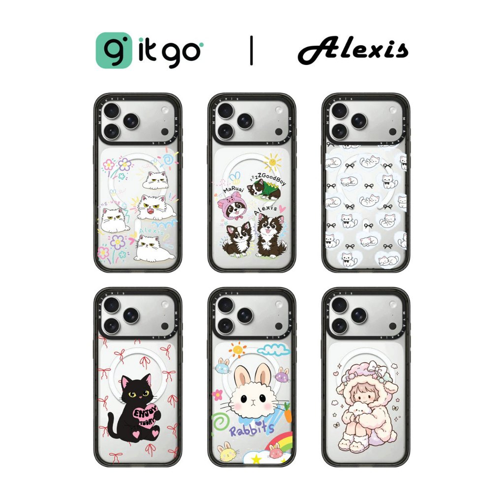 เคสใสขอบดำ Alexis Cartoon ST Black V.9 – Soft Cute Collection