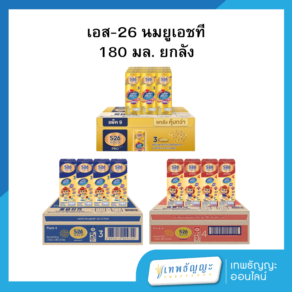 นมกล่อง เอส-26 ยูเอชที 180 มล. ยกลัง