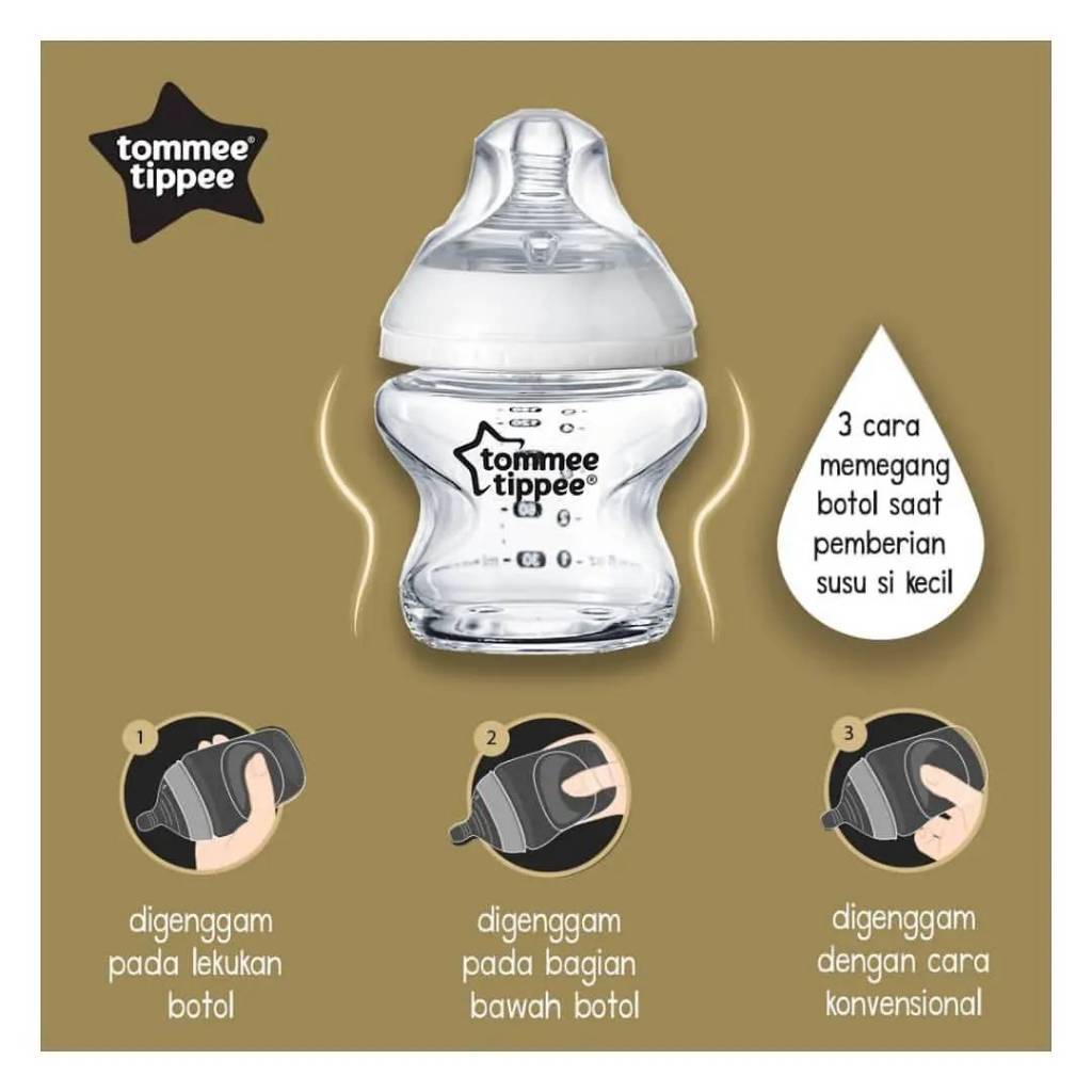 (New) Tommee Tippee CTN  5 oz. GLASS BTL SLOW SOFT TEAT 3m+ SIP