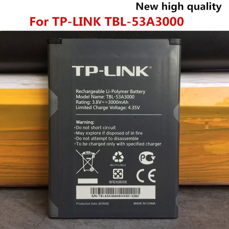 แบตเตอรี่ TBL-53A3000 3000mAh สำหรับ TP-Link M7650 M7450 TBL-53B3000 For Pocket Wifi TP-Link รุ่น M7