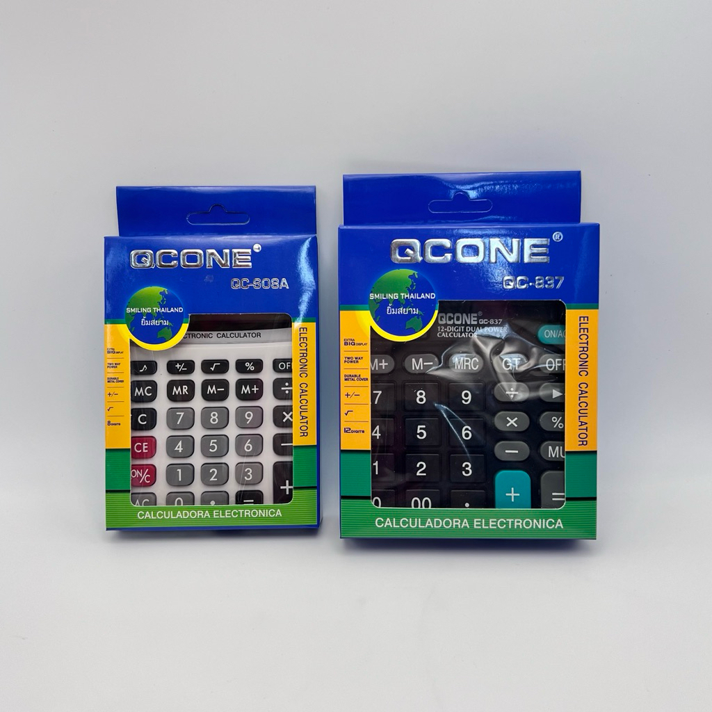 เครื่องคิดเลข QCONE รุ่น QC-608A และ QC-837 พร้อมส่ง