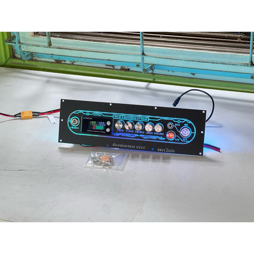 เพลทเดินระบบ ZK-TB21 พร้อมใช้งาน ไฟ RGB จอสี ขนาด 5x25 พร้อมรีเลย์ 100A รับกระแสสูง