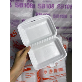 (ยกมัด 500 ใบ) กล่องโฟม SB99 กล่องข้าวก้นเรียบ ขนาด 11.2 ซม. x 16.8 ซม. x 2.8 ซม.