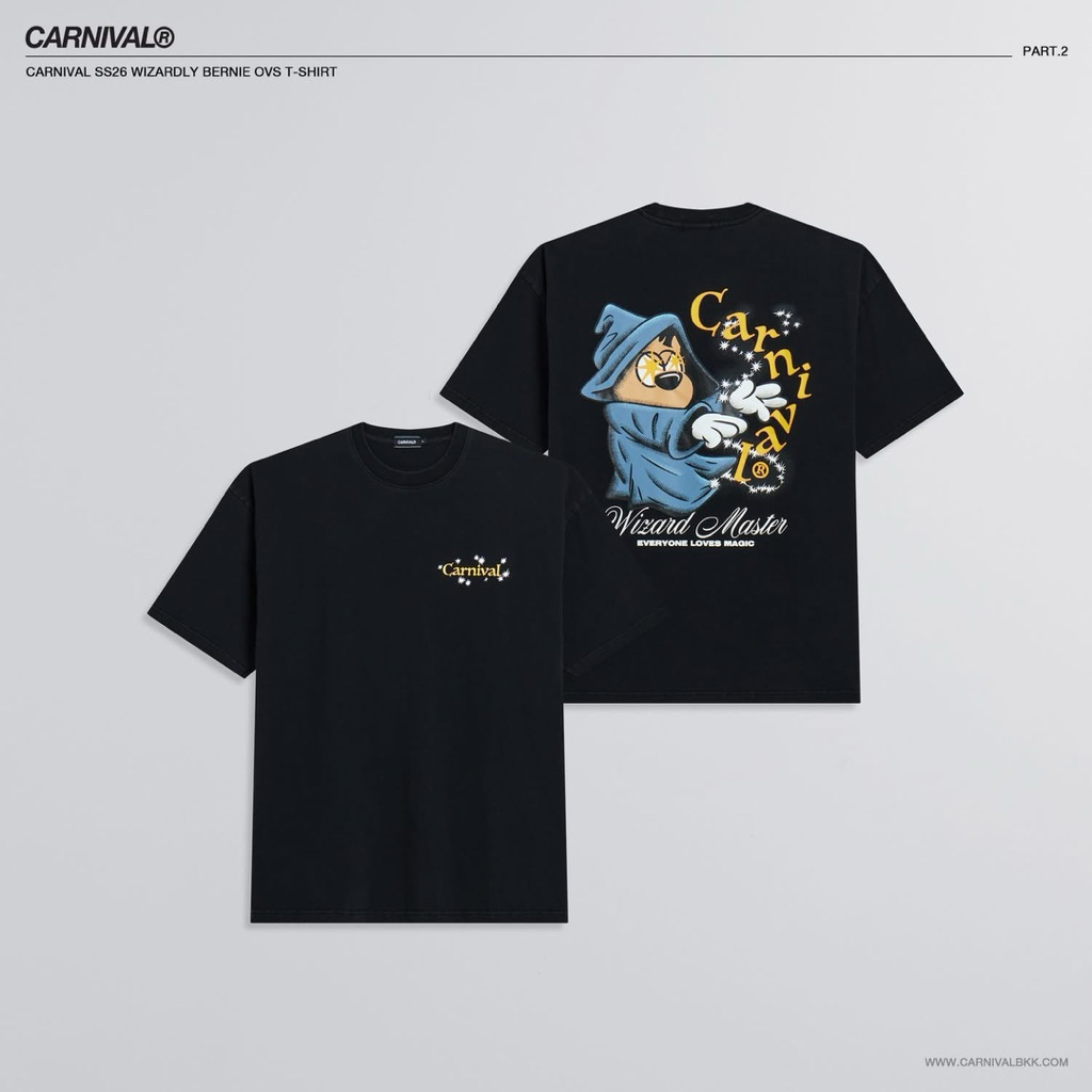 [แท้ % ของใหม่ พร้อมส่ง] เสื้อยืดโอเว่อไซส์ SS26 WIZARDLY BERNIE OVS T-SHIRT
