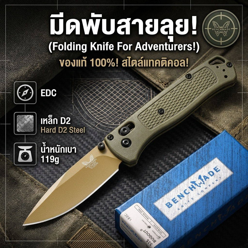 มีดพับ BENCHMADE BM5331 BUGOUT สินค้าพร้อมจัดส่งด่วน