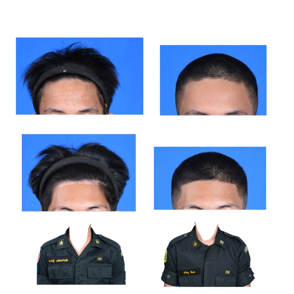 ทำรูปนักศึกษาวิชาทหาร(ร.ด.)เปลี่ยนฉาก/ชุด/ตัดผม