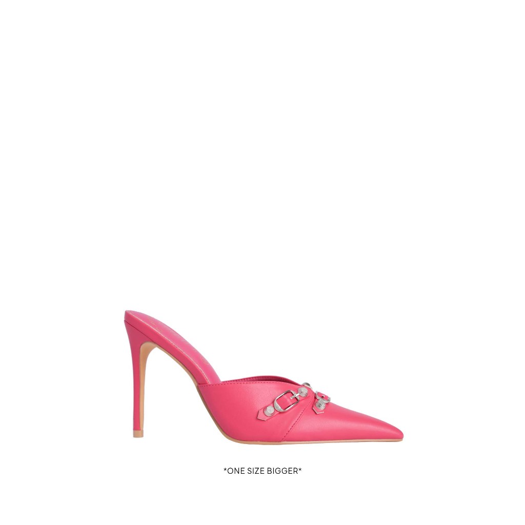 Villains SF VERONICA Mule Heels รองเท้าส้นสูงเปิดส้นผู้หญิง ส้นสูง 4.7"