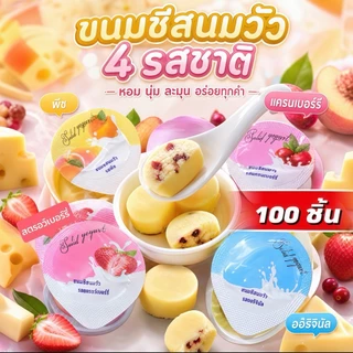 (100 ชิ้น) ชีส | มี 3 รสชาติให้เลือก | รสนมเข้มข้น รสชาติกลมกล่อม ขนมหวานสไตล์อเมริกัน