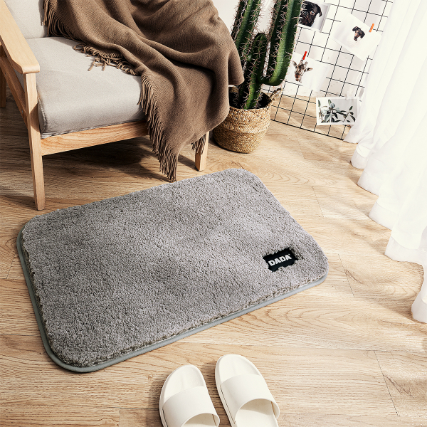 Lunora พรมเช็ดเท้าห้องน้ำ ไมโครไฟเบอร์ 40x60cm หนานุ่ม สบายเท้า ซับน้ำเร็ว กันลื่น ไม่หดตัว ซักเครื่องได้