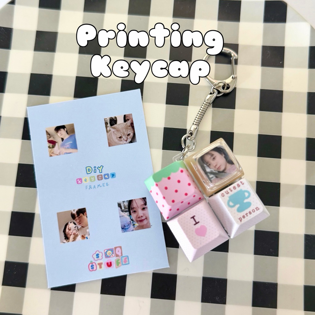บริการปริ้นรูป keycap + photo คีย์แคปใส่รูป 1 รูปใส่ได้ 4 keycap