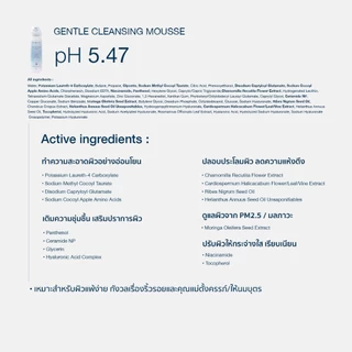 มูสโฟมไฮยาลูรอน+เซราไมด์ สำหรับผิวแพ้ง่าย 100mL – Gentluca Gentle Cleansing Mousse | ขจัดPM2.5 เสริมปราการผิว