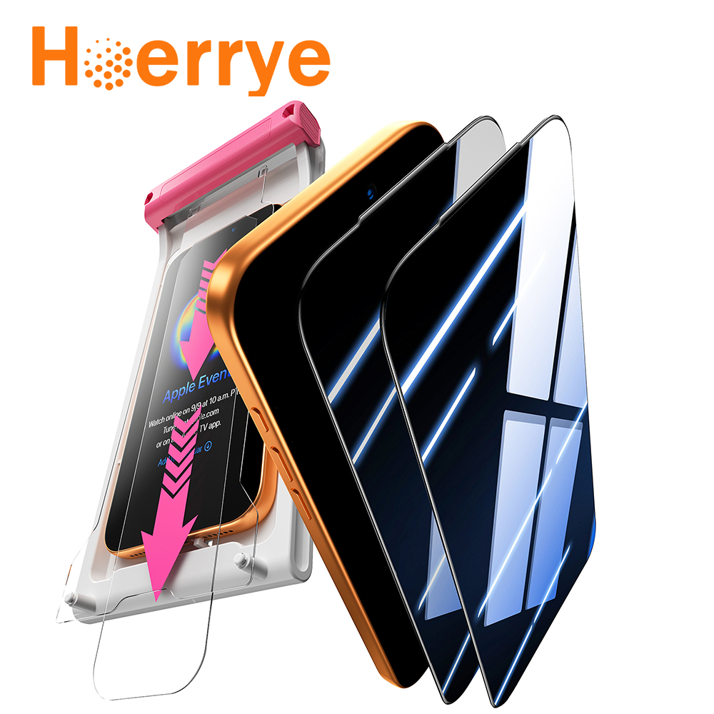 Hoerrye ฟิล์มกระจกนิรภัย for iPhone 17 16 ProMax ฟิล์ม ไอโฟน 15 14 13 12 11 Pro เต็มจอ ฟิล์มกระจก กันรอย ความเป็นส่วนตัว
