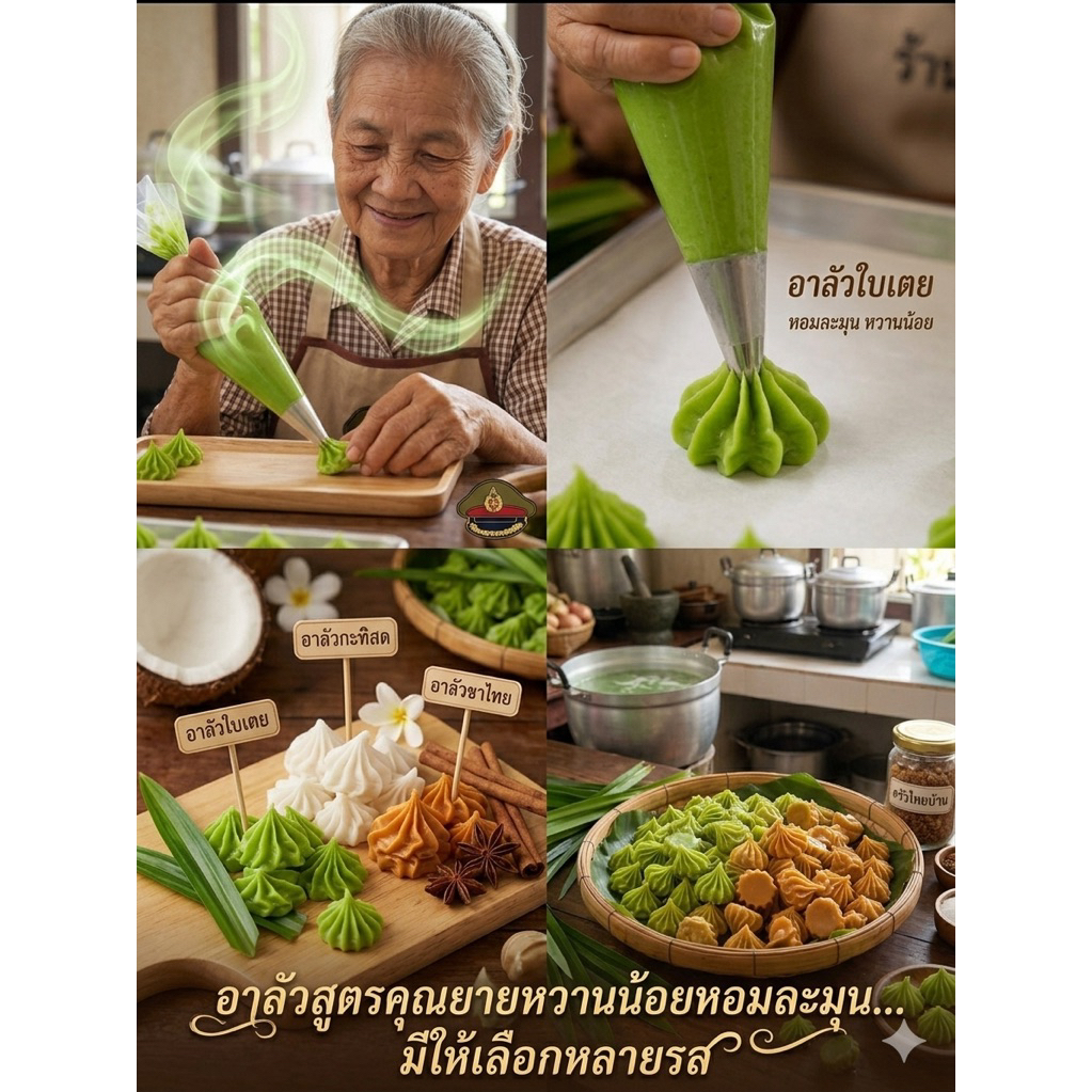 อาลัวกะทิ ชาววัง...🥥🥥🥥สูตรหวานน้อย รสชาตินุ่มละมุม เปลือกบาง ไม่แข็งกระด้าง