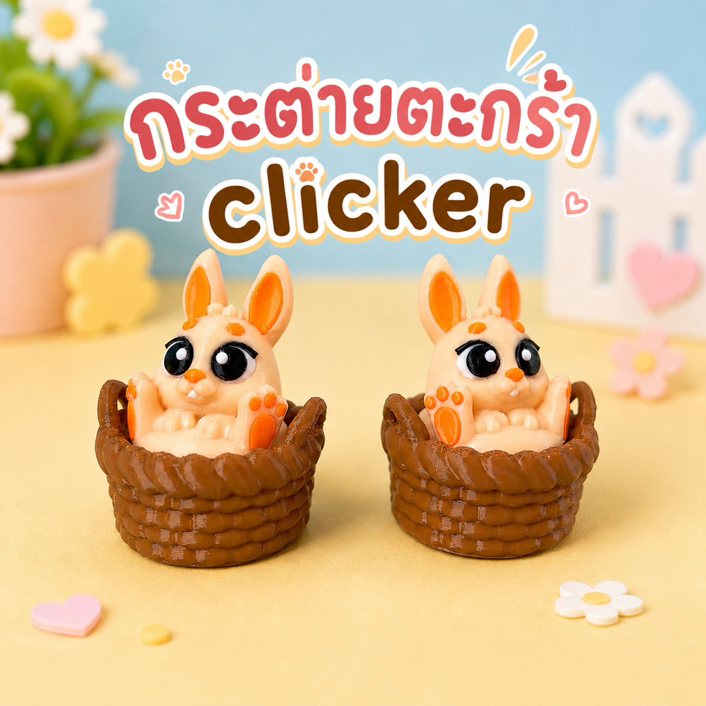 กระต่ายตะกร้า Clicker กดได้มีเสียงคลิกๆ