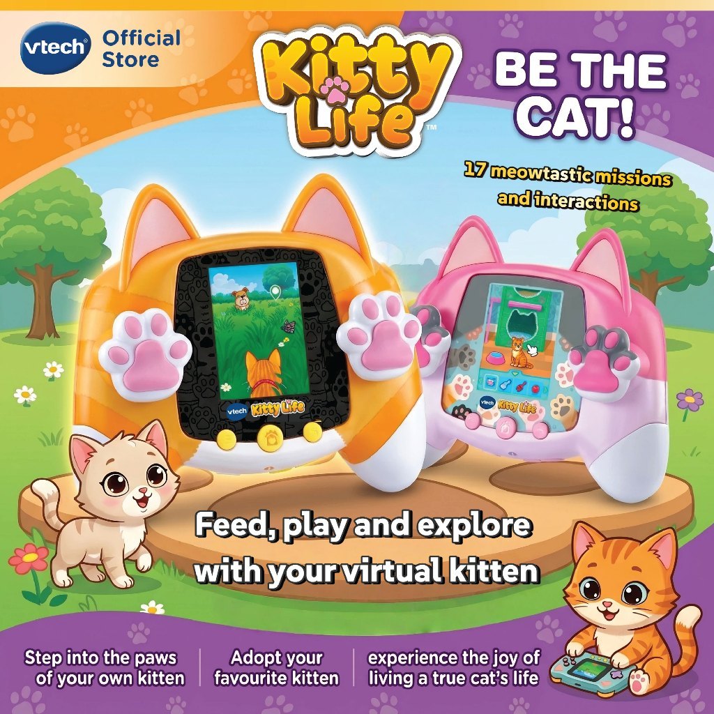 VTech KITTY LIFE, Toys, Electronic Games (80-594203 Orange, 80-594253, Pink) ของเล่น, ดนตรี, ของขวัญ, เด็กทารก, การเรียน