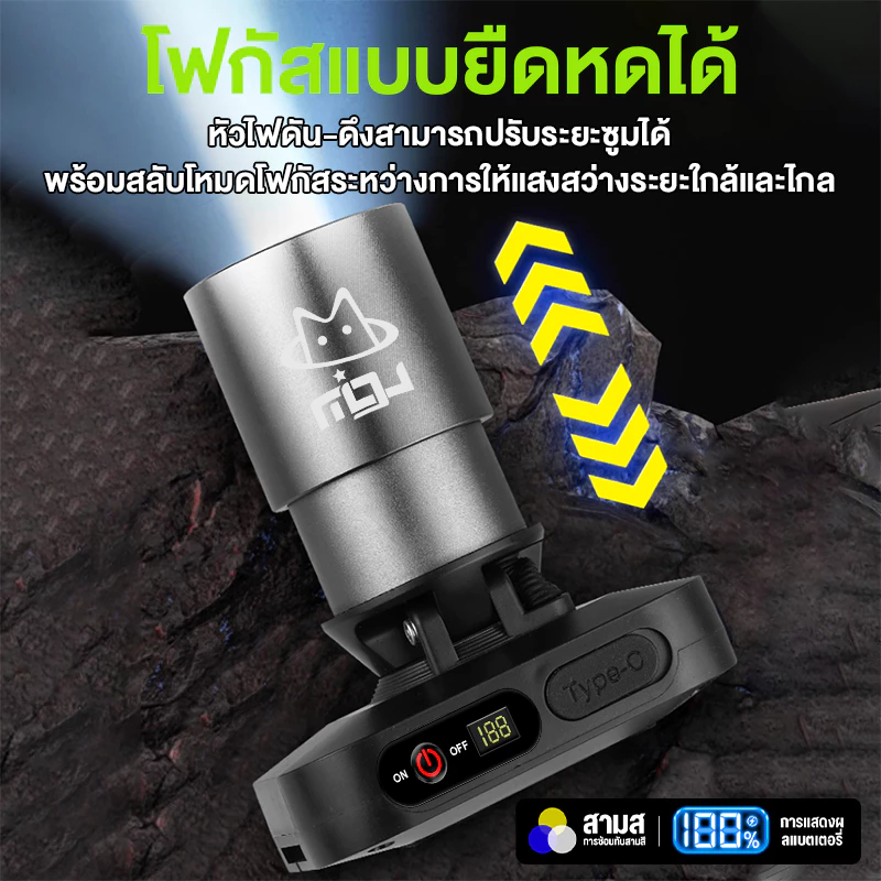 CLUCKCRAFT ไฟฉายคาดหัว LED ส่องไกล thumbnail 5