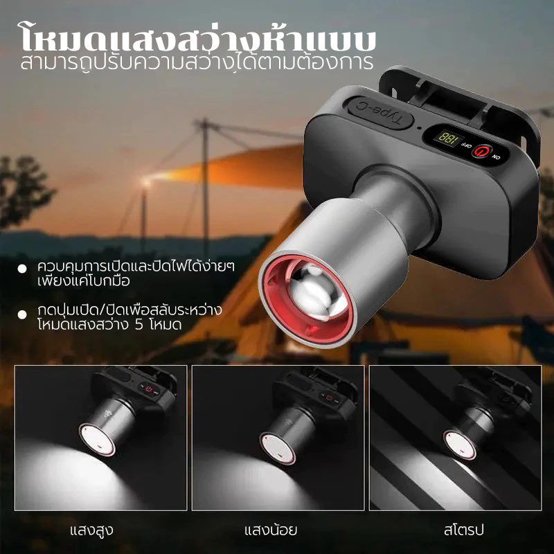 ไฟฉายคาดหัว LED CLUCKCRAFT thumbnail 3