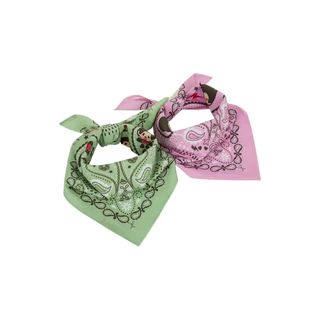 (DROP 3) PAISLEY BANDANA SCARF - PINK