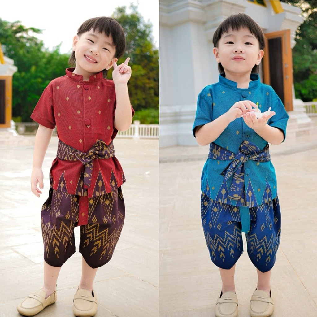 ชุดไทยเด็กผู้ชาย 1-5ปี ชุดท่านขุน ชุดไทยผู้ชายใส่ไปโรงเรียน❤