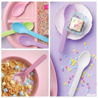 eevee | ช้อน 6นิ้ว แพค30/60ชิ้น 6inch Spoon ช้อนขนม ช้อนพลาสติกยาว ช้อนไอศกรีม