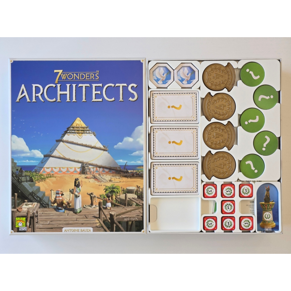 [Make by Order] Insert for Board Game -  7 Wonders Architects ( + Medals EXP.) Organizer (Sleeved ca